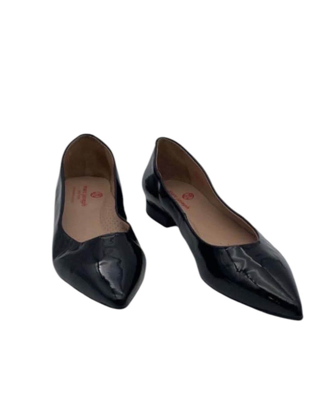 Marc Joseph New York Bianca CT Black Patent Leather Pointed Toe Flats Size 7.5